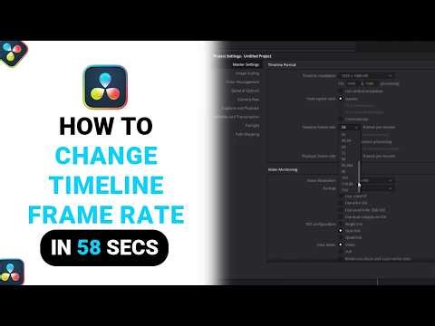 How to Change Timeline Frame Rate on DaVinci Resolve [NEW]