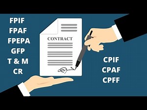 Types of Contracts I Procurement Management I FPIF FPAF FPEPA GFP T and M CR CPIF CPAF CPFF