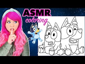 ASMR Coloring Bluey & Bingo | ASMR Coloring Sounds for Relaxation & Sleep
