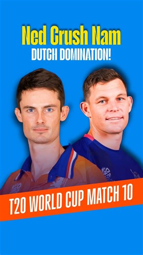 Netherlands vs Namibia T20 World Cup 2026 Match 10 Highlights | Bas de Leede 72* Seals Big Win