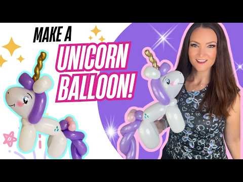 Unicorn Balloon Animal Tutorial 🦄 Easy Party Favorite!