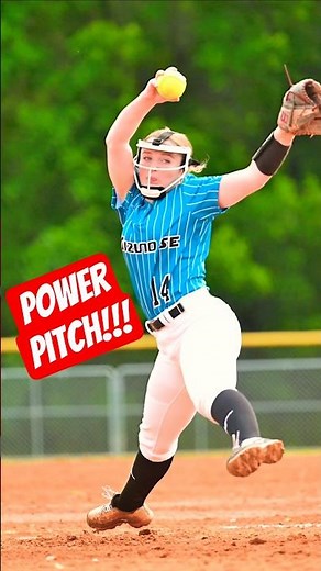🥎🔥 Low Angle View of a Powerful Softball Pitch! #shorts