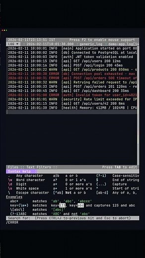 lnav - The Log File Navigator That Makes Logs Easy 📋 #shorts #coding #terminal