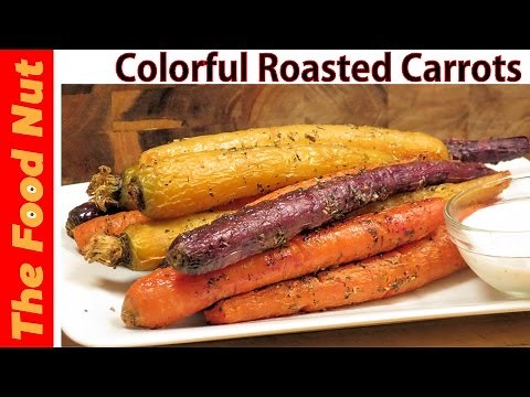 Oven Roasted Whole Carrots With Herbs