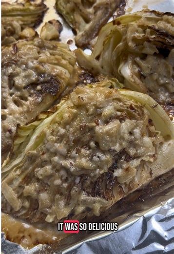 Creamy Garlic Herb Cabbage Wedges Recipe