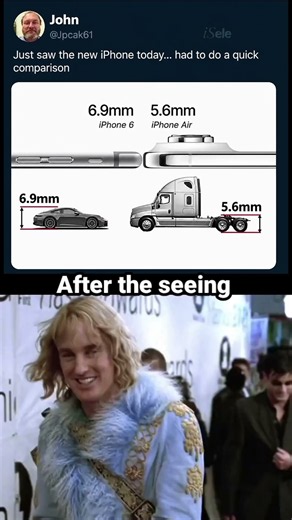 iPhone 6 vs iPhone Air 😱 Thickness Comparison! 6.9mm vs 5.6mm
