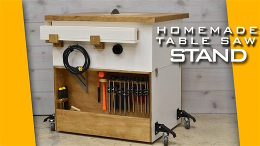 How to make a table saw stand for the homemade table saw (plans available)