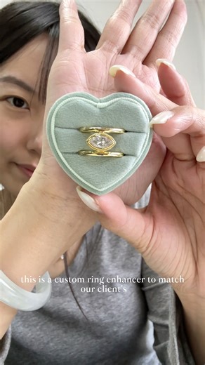 1ct marquise cut diamond enhancer ring. A special custom piece. 💛💗 #diamondring #labgrowndiamond