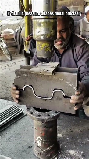 Hydraulic Press Metal Forming Process for Custom Steel Shape Work