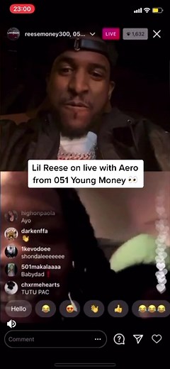 Lil Reese Goes Live with Aero from 051 Young Money