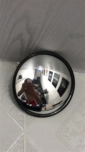 Kahit talaga sa cute na convex mirror lutang ang checkered style natin na carpet #carpet #checkeredstyle #adhesivecarpet #carpetforroom #roomcarpet