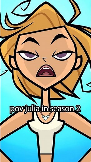 Julia Ate in Season 2 #totaldramaisland #cartoon #ate