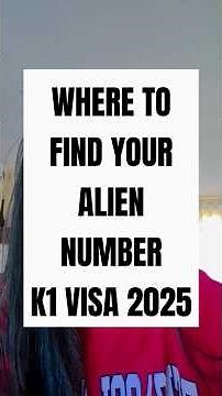 WHERE TO FIND YOUR ALIEN NUMBER #youtubeshorts #fyp #k1visa #uscis #uscisupdates #k1visaprocess
