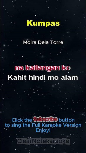 Kumpas - Moira Dela Torre l Short Karaoke #karaoke #music #clearnotekaraoke