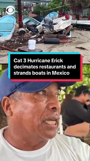 Hurricane Erick made landfall on Thursday as a powerful and dangerous Category 3 hurricane, leaving decimated restaurants and stranded boats in its wake in Oaxaca, Mexico. It was the first major hurricane of the 2025 Eastern Pacific hurricane season, landing east of Punta Maldonado with sustained winds of roughly 125 mph. There have been some “total losses” from the storm, local fishermen say, as the storm tore through areas that were under construction. #hurricane #hurricaneerick #oaxaca #mexic
