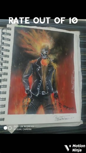 “Wait… This Ghost Rider Painting Is FIRE! 🔥😳”#shorts
