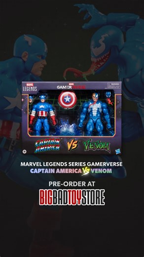 🛡️🕷️ Two icons. One epic showdown. The Marvel Legends Gamerverse Captain America vs. Venom Action Figure Two-Pack is now available for pre-order at BigBadToyStore! 🎮⚔️ Suit up with Cap or unleash the symbiote — either way, this battle is headed straight for your collection! 👉 https://link.bigbadtoystore.com/vba #MarvelLegends #Gamerverse #CaptainAmerica #Venom #BBTS #BigBadToyStore #MarvelCollectors #ActionFigures #ToyDrop #SymbioteShowdown #CollectorsUnite | BigBadToyStore