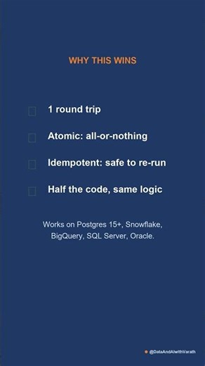 MERGE: SQL's Most Underrated Feature (Stop Writing UPDATE+INSERT+DELETE) #shorts