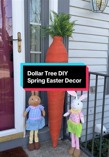 Dollar Tree DIY Spring Easter Carrot Decoration Ideas
