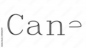 Cane Animated Handwriting Text in Serif Fonts and Weights