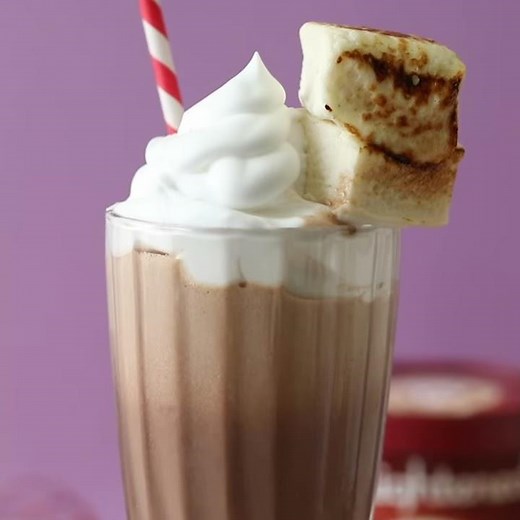 Toasted Marshmallow Peanut Butter Milkshake | Enlightened Ice Cream