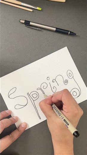 Bored? Let draw 🩷😃 #simpleart #art #drawing #spring #spring2026