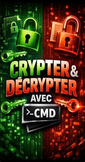 Crypter Et Décrypter Un Fichier Avec CMD Sous Windows 🔐💻 #cmd #windows #windows10 #windows11 #shorts