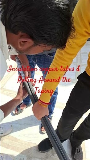 Instalation of Split Air conditioner Connect with copper Tubes liquid & Suction line long Distance.