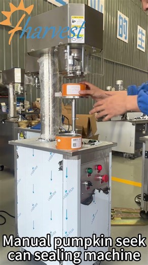 Semi-automatic sunflower seed and pumpkin seed can sealing machine, paper tube can sealer machine