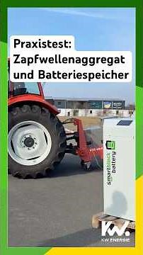 Blackout & Traktor im Test: smartblock Batteriespeicher im Notstromfall mit Zapfwellenaggregat laden