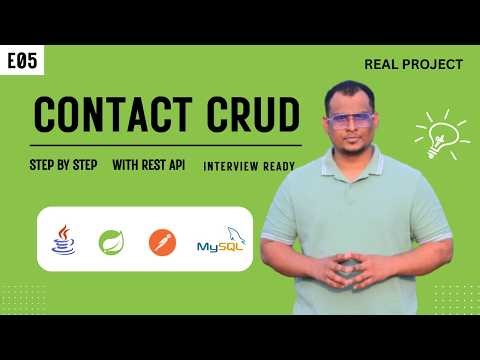 E06 Contact Management System Backend Project | Spring Boot + MySQL | CRUD REST API
