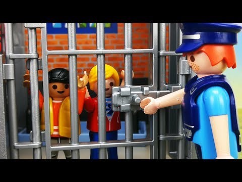 Playmobil School Movie | MARVIN AND JONAH in PRISON - Field Trip to the Police Station