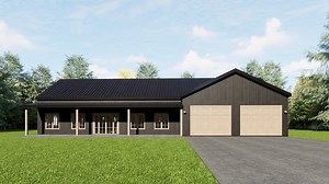 Barndominium House Plan, 3 Bedroom 2 Bathroom With 2 Car Garage Shop, 1800 Sq Ft Farmhouse, 36x50 Floor Plan, Blueprint | WE CUSTOMIZE - Etsy
