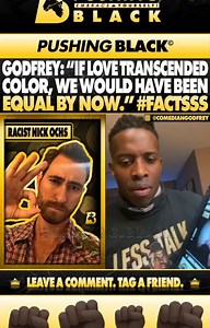 WILLINGTOSUCCEED on Instagram: "#Repost @pushing_black —— • • Friday night, we posted a video about white supremacist Proud Boy Nick Ochs getting arrested for taking part in raiding the Capitol, highlighting the fact that he is married to a Black woman, Shawna Harris. Godfrey saw our post and used it as a springboard to tackle the conversation about interracial relationships, focusing on the phrase “love transcends color.” After making the caveat that “there’s nothing wrong with loving who you w