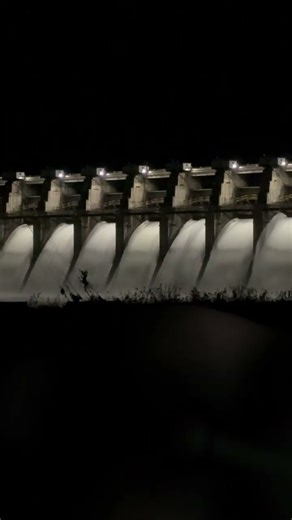 Incredible Water Flow From Massive Dam