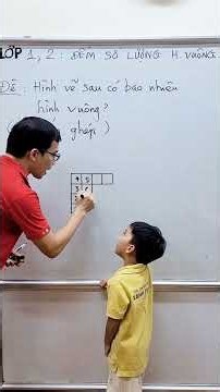 Toán lớp 1 - Hình vẽ sau có bao nhiêu hình vuông #thaygiangdaytoan #maths