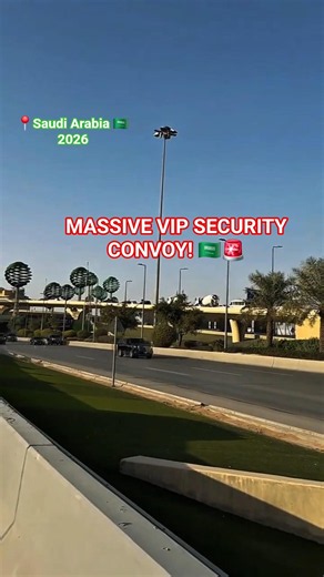 SAUDI VIP SECURITY CONVOY! 🇸🇦🚨 Check out the Saudi Arabian VIP convoy and its swag! #Shorts #VIP ...