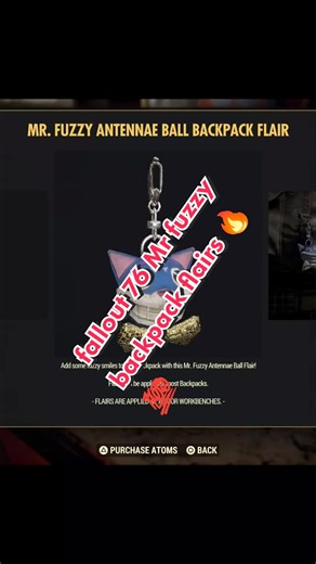Mr. Fuzzy Backpack Flairs in Fallout 76