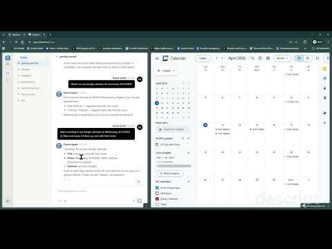 Create a calendar event in Google Calendar using AskChart