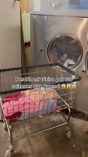 Commercial Washing Machine Close-Up in Operation