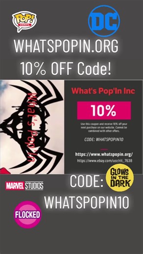 What’s Pop’In Inc! 10% OFF Coupon for our website! Code: WHATSPOPIN10 https://www.whatspopin.org/ #whatspopininc #funko #funkopop #funkopops #funkosoda #pops #marvel #dc #anime #comiccon #comics #animation #exclusive #horror #starwars #disney #venom #superman #naruto #fyp #myheroacademia #blacklight #glow #gitd #batman #nightmarebeforechristmas #yugioh #spiderman #movies #demonslayer