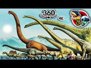 360 Dinosaurs Size Comparison | 360 Video 4K