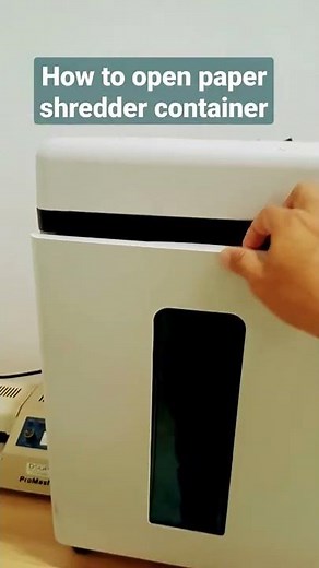 How to open paper shredder container