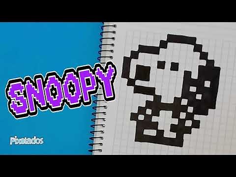 HOW TO DRAW SNOOPY PIXEL ART - PIXELATED