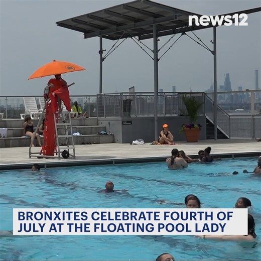 21K views · 71 reactions | KEEPING COOL  The Floating Pool Lady is the only floating pool in the country and it's open daily from 11 a.m. to 7 p.m. https://bit.ly/3Lat3hd | News 12 The Bronx | Facebook