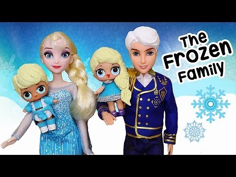 Frozen Elsa Family with Custom Dolls | Toys and Dolls Play for Kids