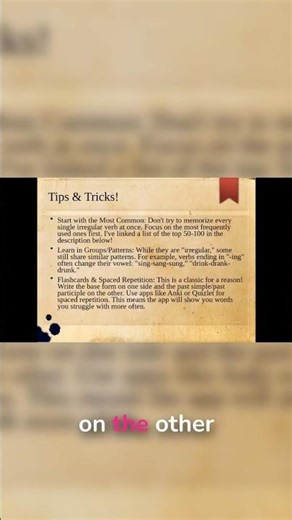 This Verb Hack Actually Works #languagelearning #studytips