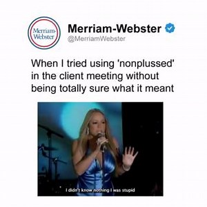 'Nonplussed' means "perplexed," but since the mid-20th century, 'nonplussed' has increasingly been used to mean “unimpressed” or “unsurprised,” and this use, though often considered an error, has made the confident deployment of this word a fraught issue for many. | Merriam-Webster Dictionary