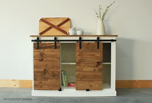 DIY Sliding Door Cabinet -- BUILDING PLANS!