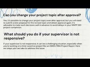 IGNOU MBA Project Report MMPP 001 | IGNOU PROJECT